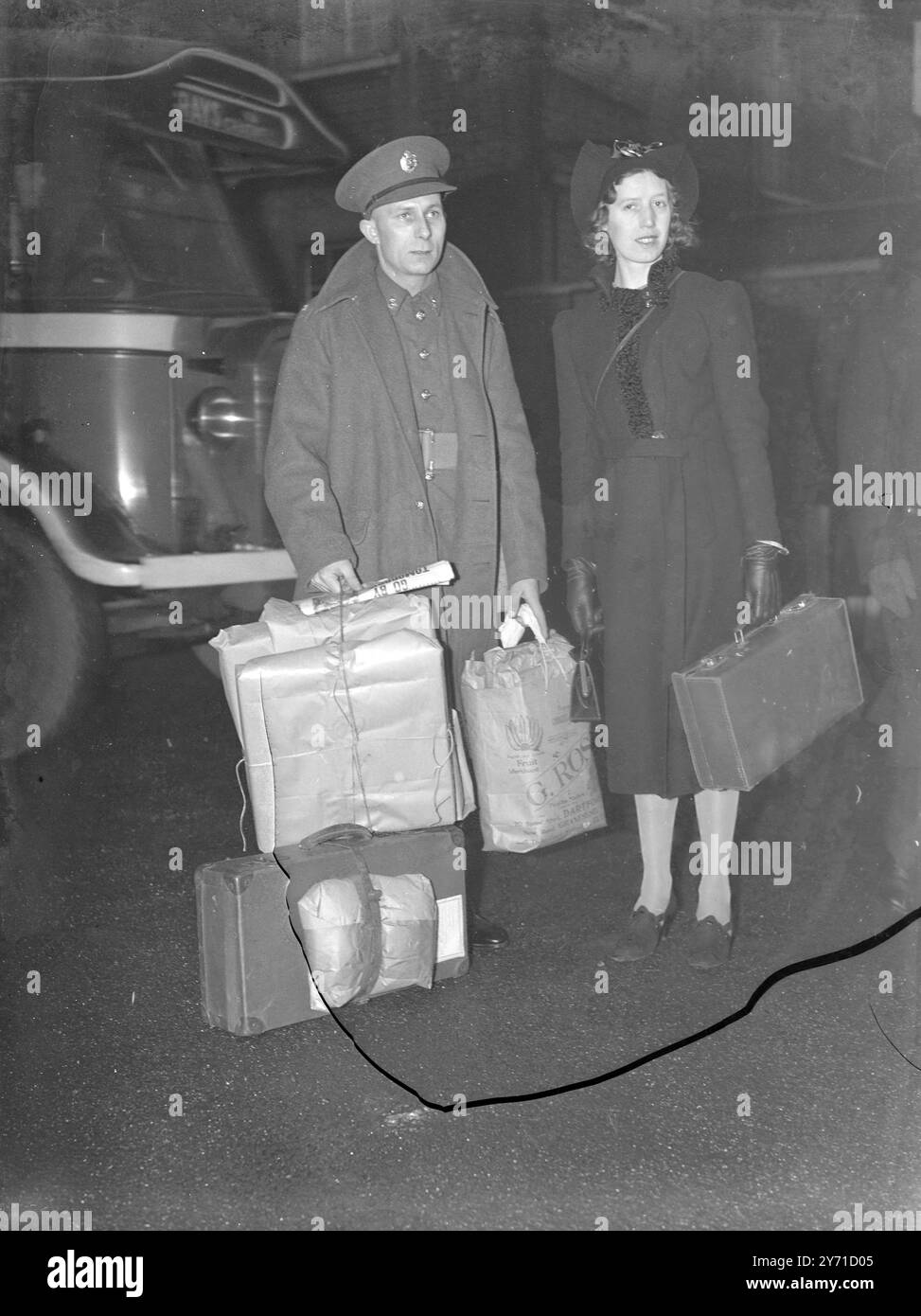 Soldato in licenza 1940 Foto Stock