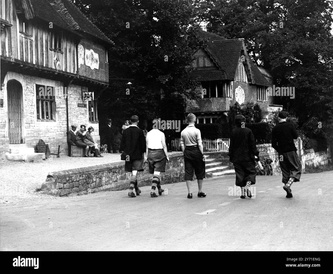 Escursionisti a Penshurst, Kent, 1933. Foto Stock