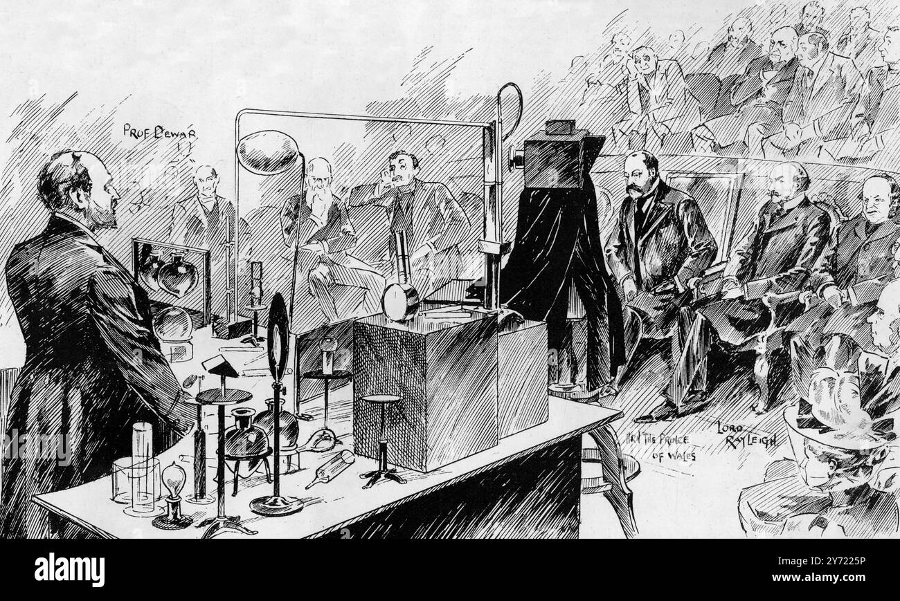 Laboratorio di ricerca Faraday , adiacente alla Royal Institution . Albermarle Street , Londra 1897 Foto Stock