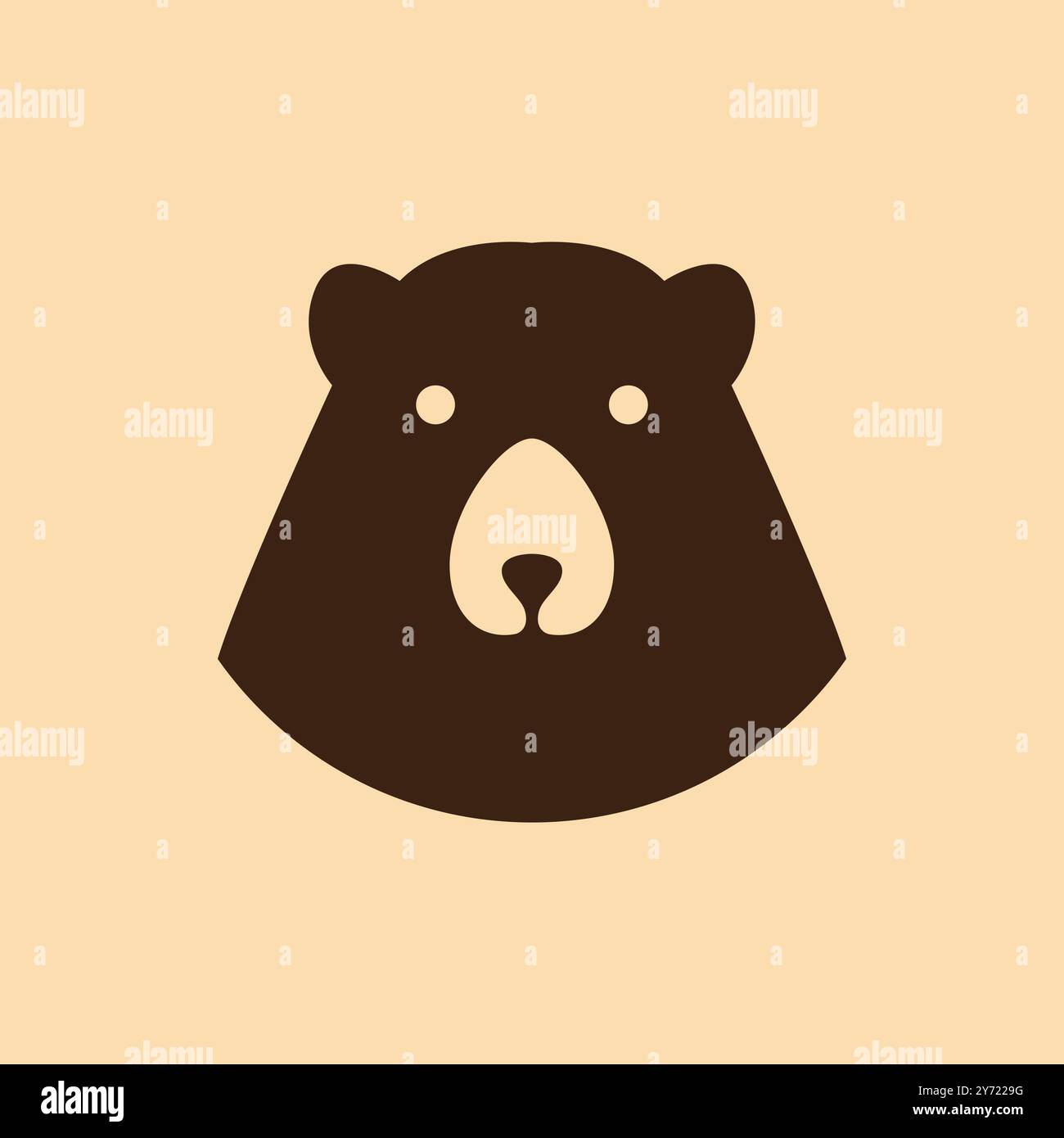 mascotte grizzly con orsacchiotto e grazioso logo vettoriale Illustrazione Vettoriale