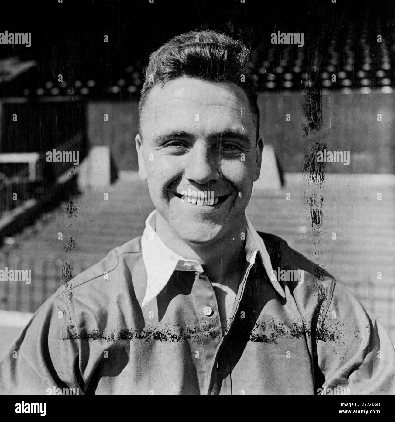 F. Lock, a sinistra del Charlton Athletic F.C. 17 settembre 1947 Foto Stock