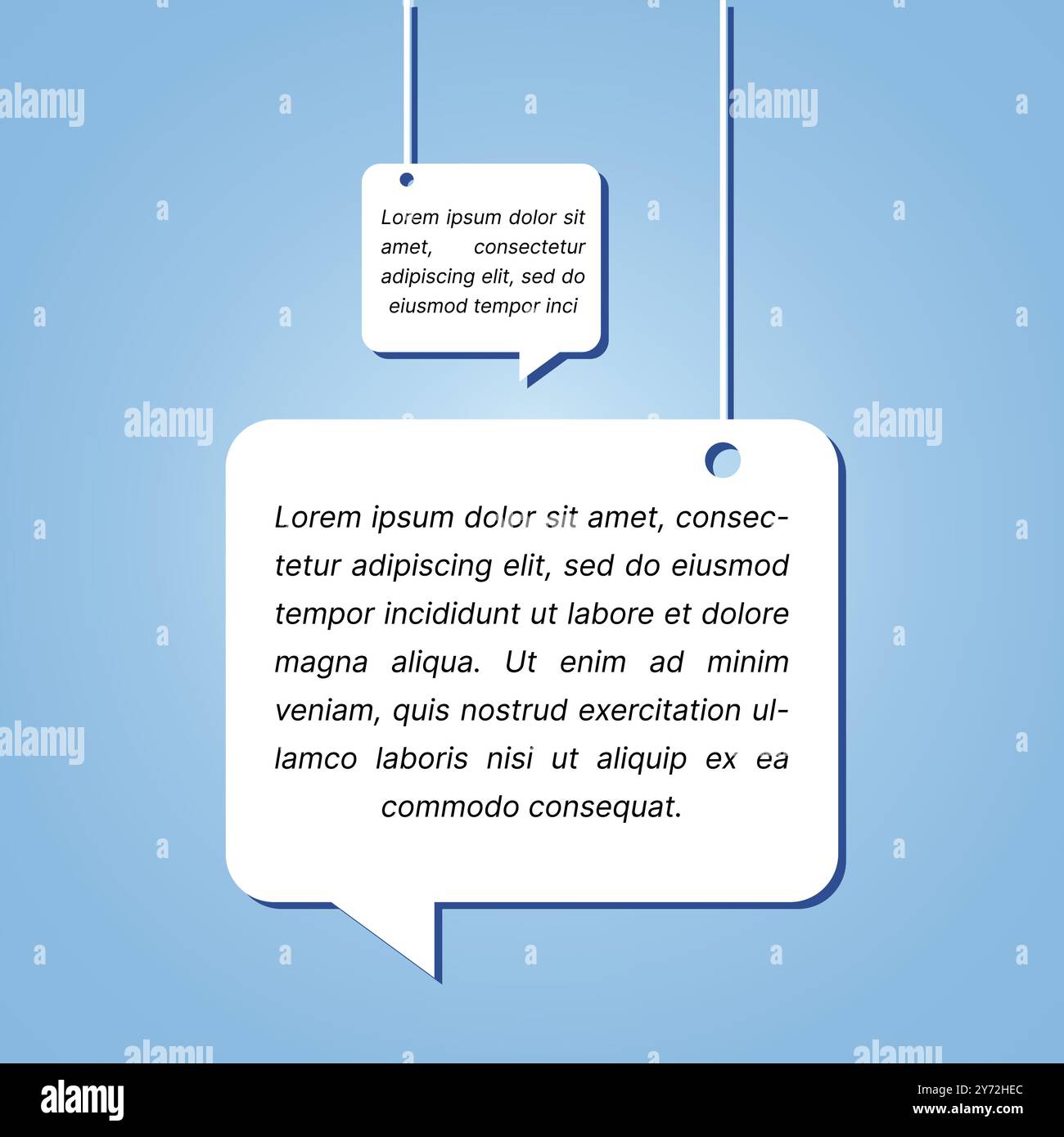 Modello di scheda di preventivo - progettazione di testimonianze - progettazione di post sui social media Illustrazione Vettoriale