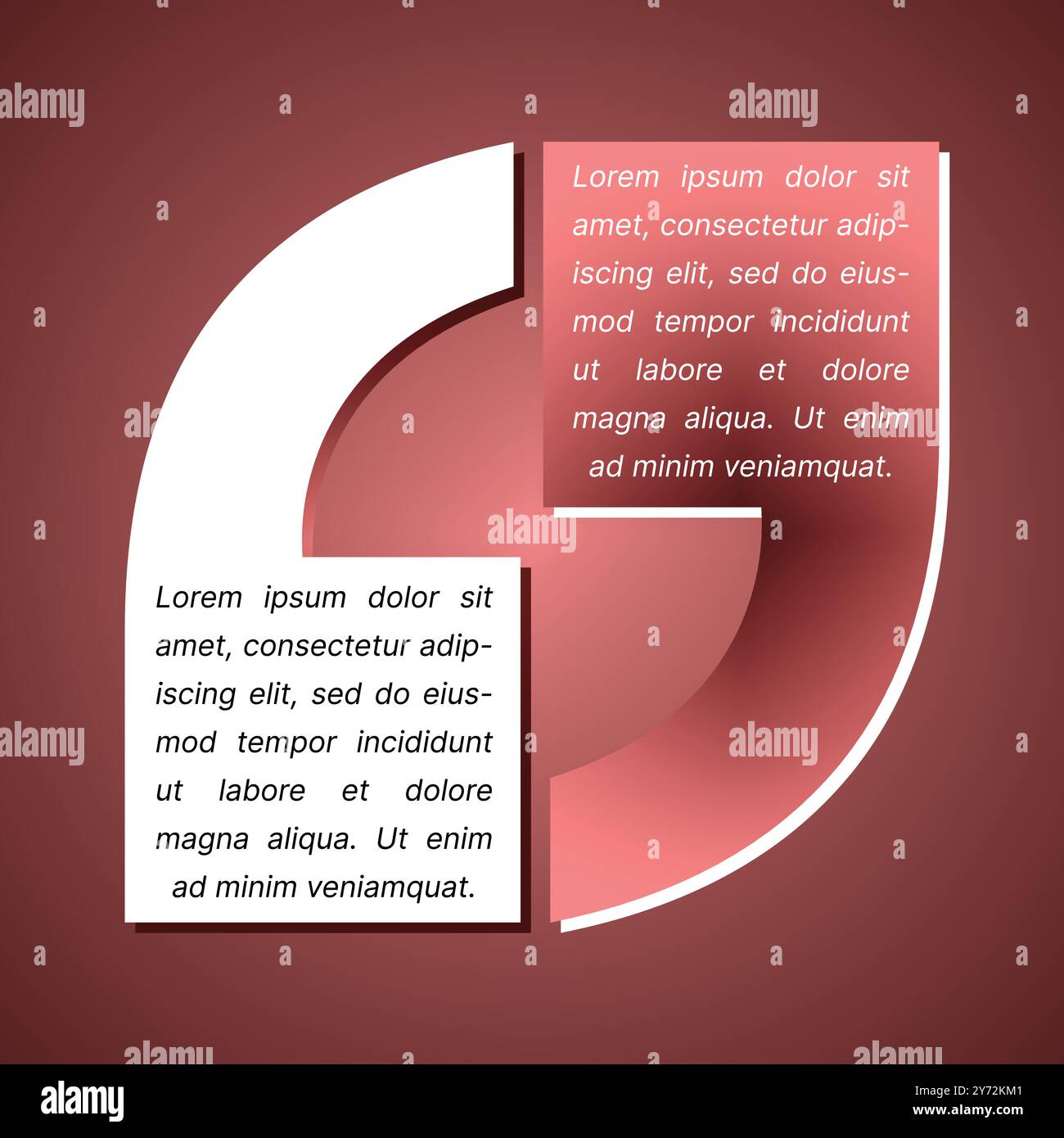 Modello di scheda di preventivo - progettazione di testimonianze - progettazione di post sui social media Illustrazione Vettoriale