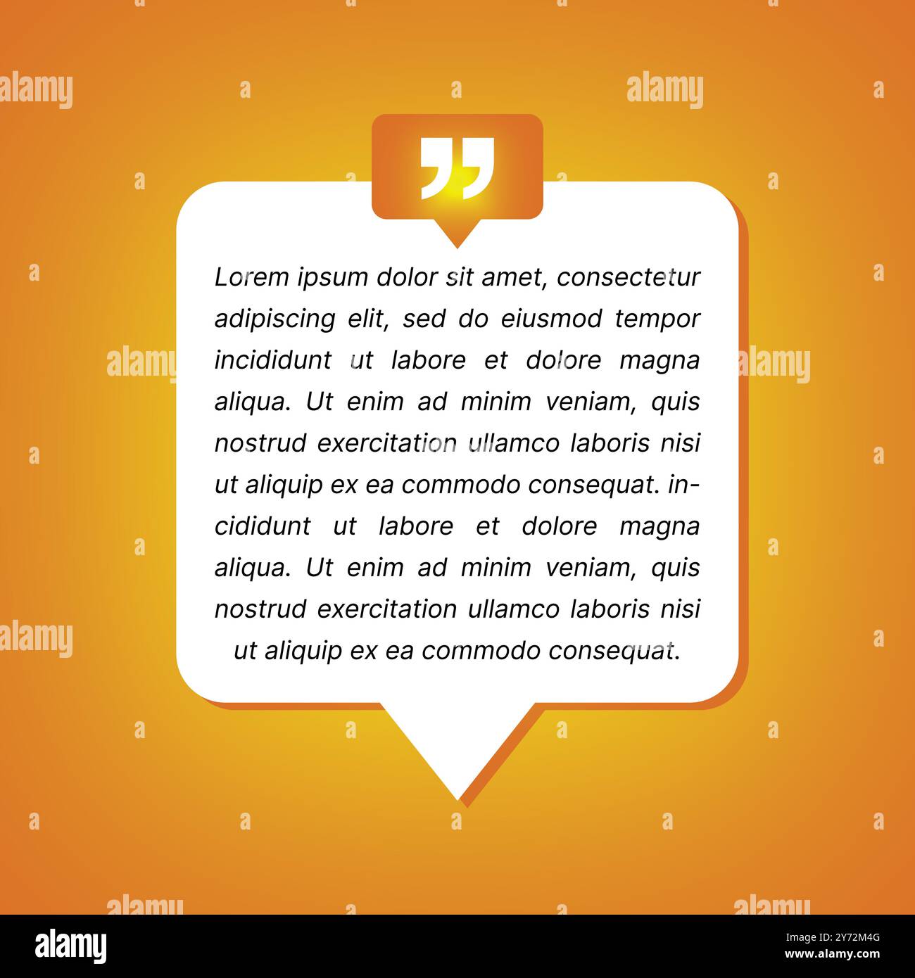 Modello di scheda di preventivo - progettazione di testimonianze - progettazione di post sui social media Illustrazione Vettoriale