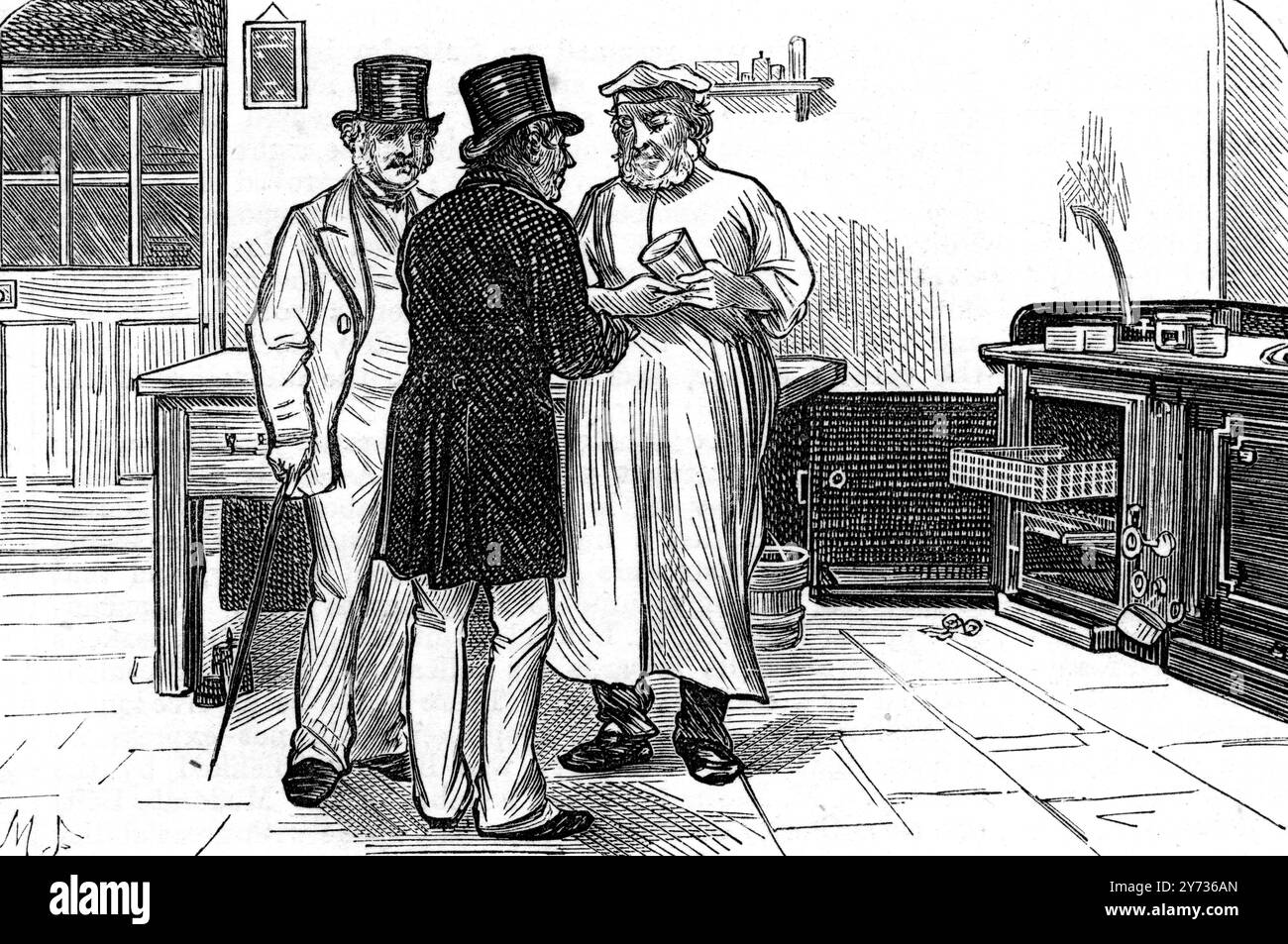 The Soup Kitchen in Newgate Prison , Londra , Inghilterra 8 marzo 1873 Foto Stock