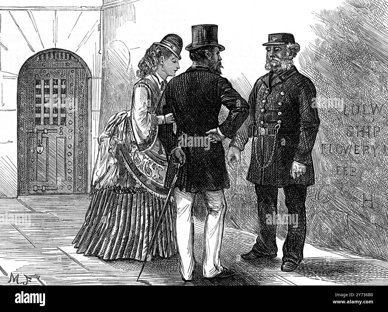 The Burying Ground in Newgate Prison , Londra , Inghilterra 22 marzo 1873 Foto Stock