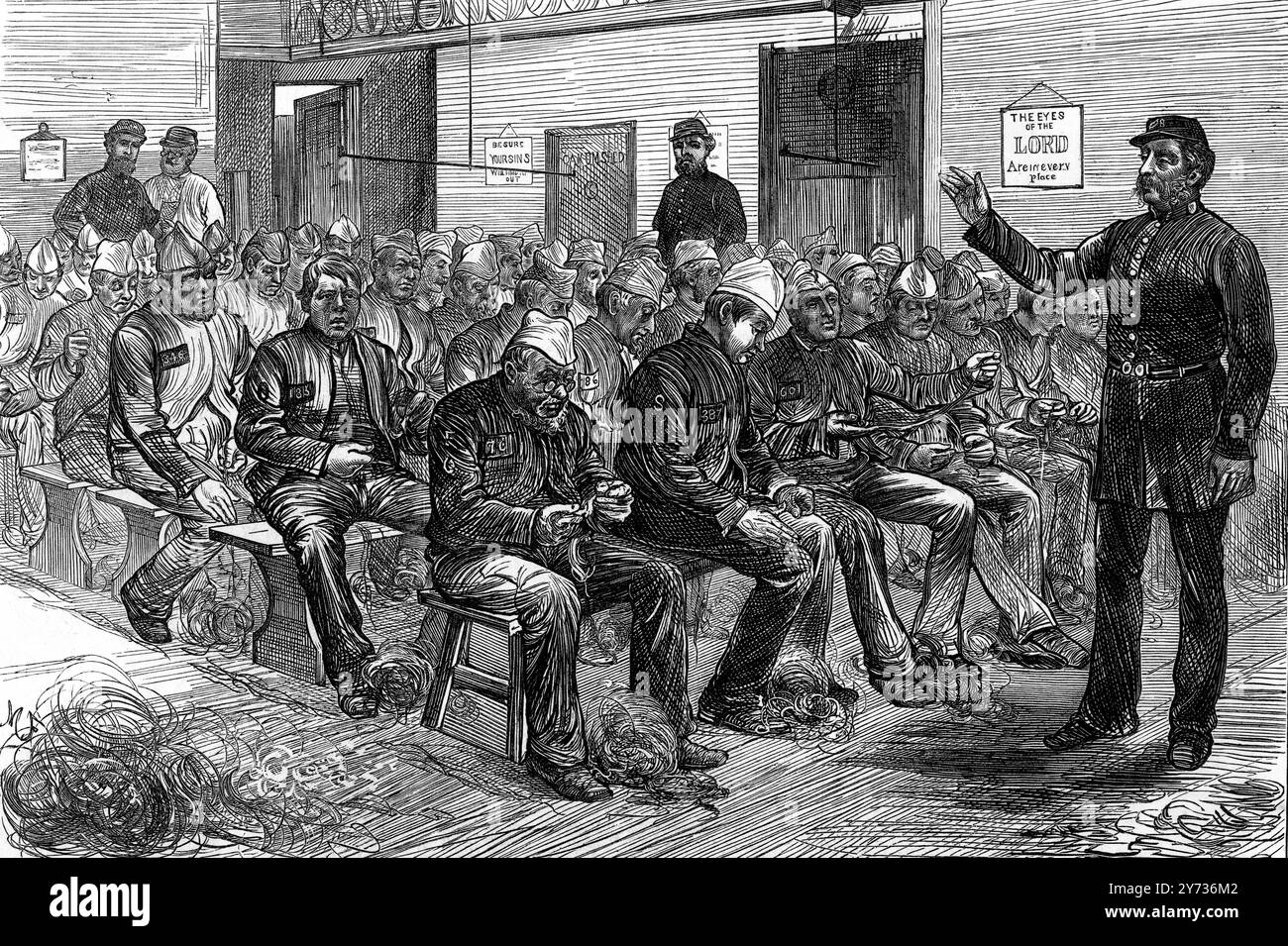 The oakum Shaft , Clerkenwell Prison , Londra , Inghilterra 17 gennaio 1874 Foto Stock