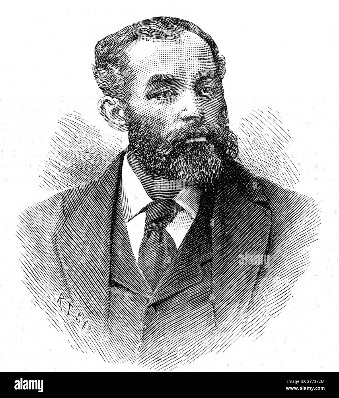 John Burns : 20 ottobre 1858 - 24 gennaio 1943 ; di 33 anni , ingegnere in servizio , leader socialista democratico , noto responsabile degli scioperi del lavoro , è stato membro del London County Council tre anni fa , Battersea . 12 marzo 1892 Foto Stock
