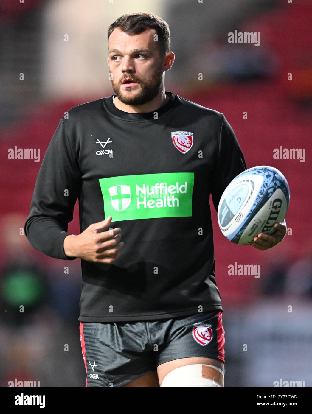 Ashton Gate, Bristol, Regno Unito. 27 settembre 2024. Gallagher Premiership Rugby, Bristol Bears contro Gloucester; Zach Mercer di Gloucester Warms Up Credit: Action Plus Sports/Alamy Live News Foto Stock