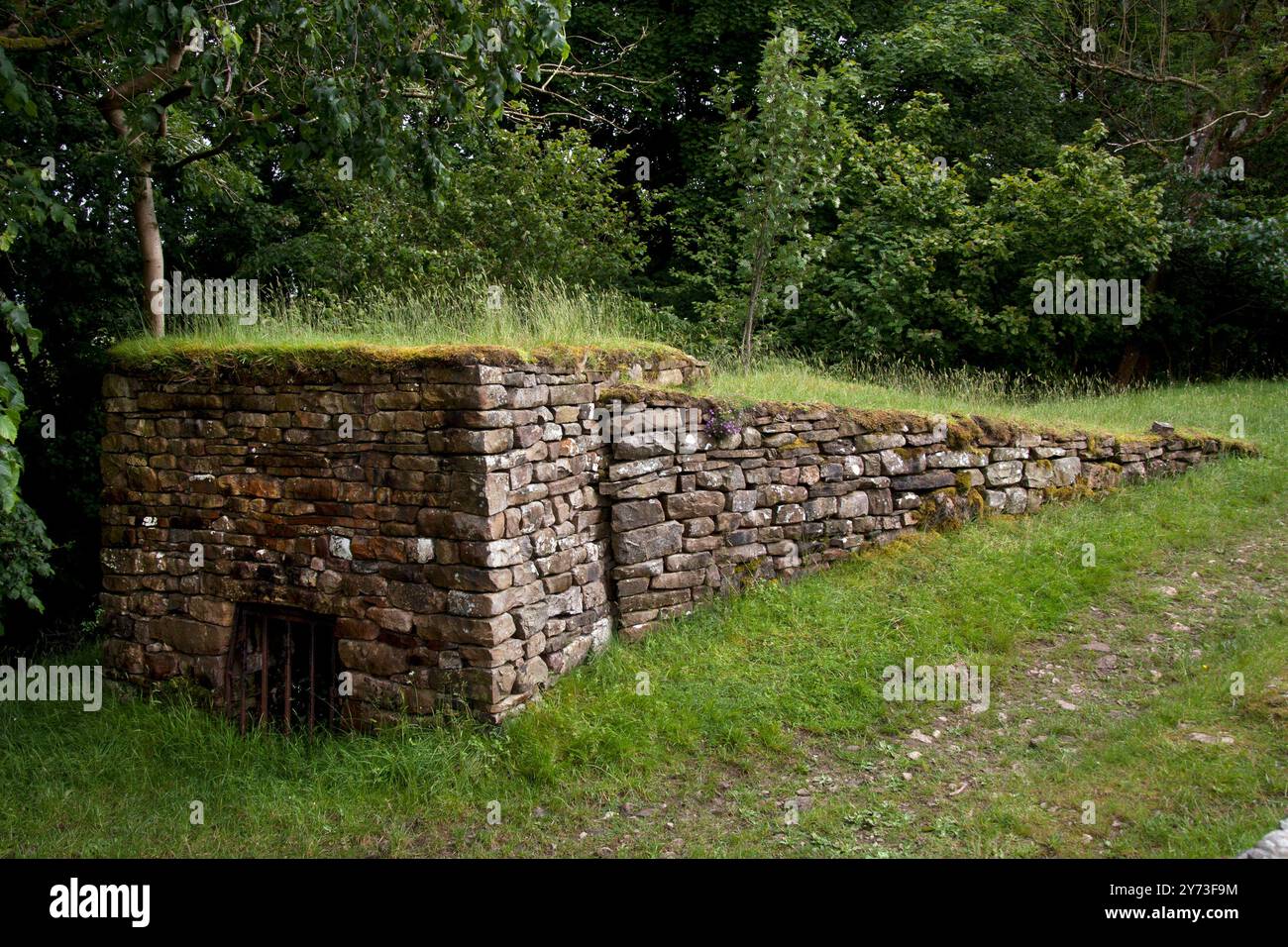 Fornace per calce lungo il Flintergill Heritage Trail, Dent, Sedbergh, Dentdale, Yorkshire Dales, Cumbria, Inghilterra Foto Stock