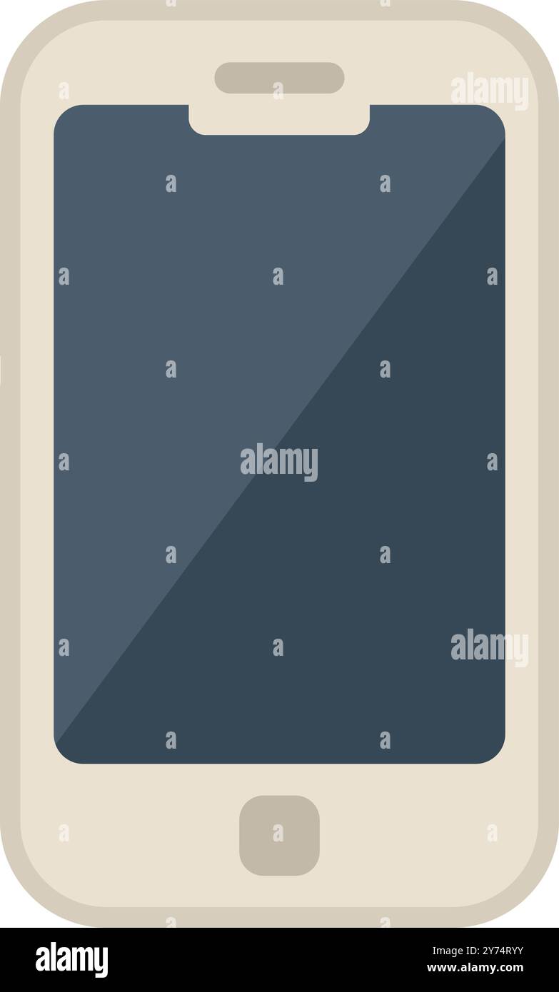 Viene visualizzato uno smartphone con schermata vuota, che suggerisce la possibilità di personalizzare i contenuti Illustrazione Vettoriale