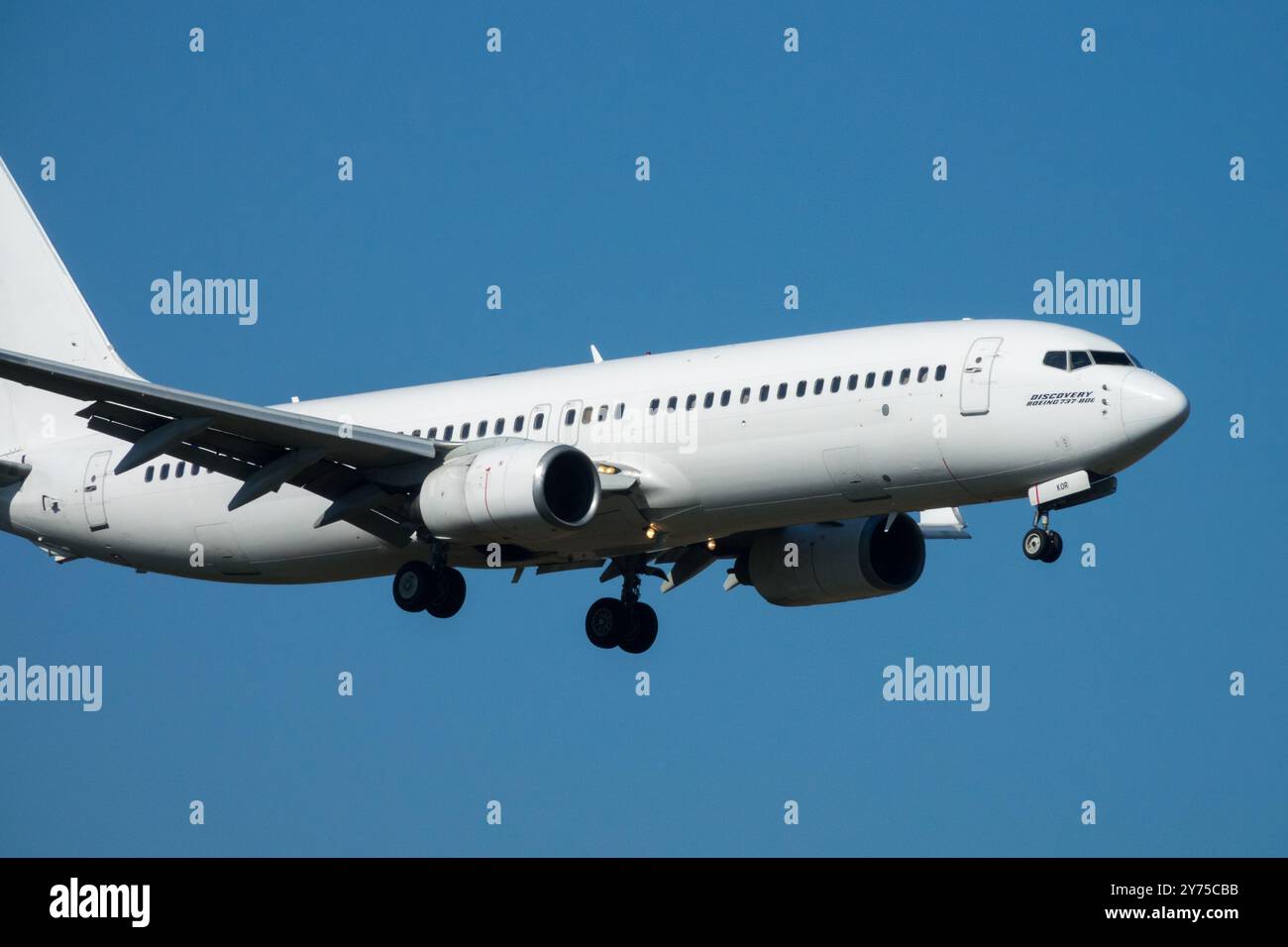 ETF Airways Boeing 737-800 aereo aereo aereo aereo aereo aereo aereo Jetliner Jet passeggeri atterraggio aereo in avvicinamento per volo Berlino Foto Stock