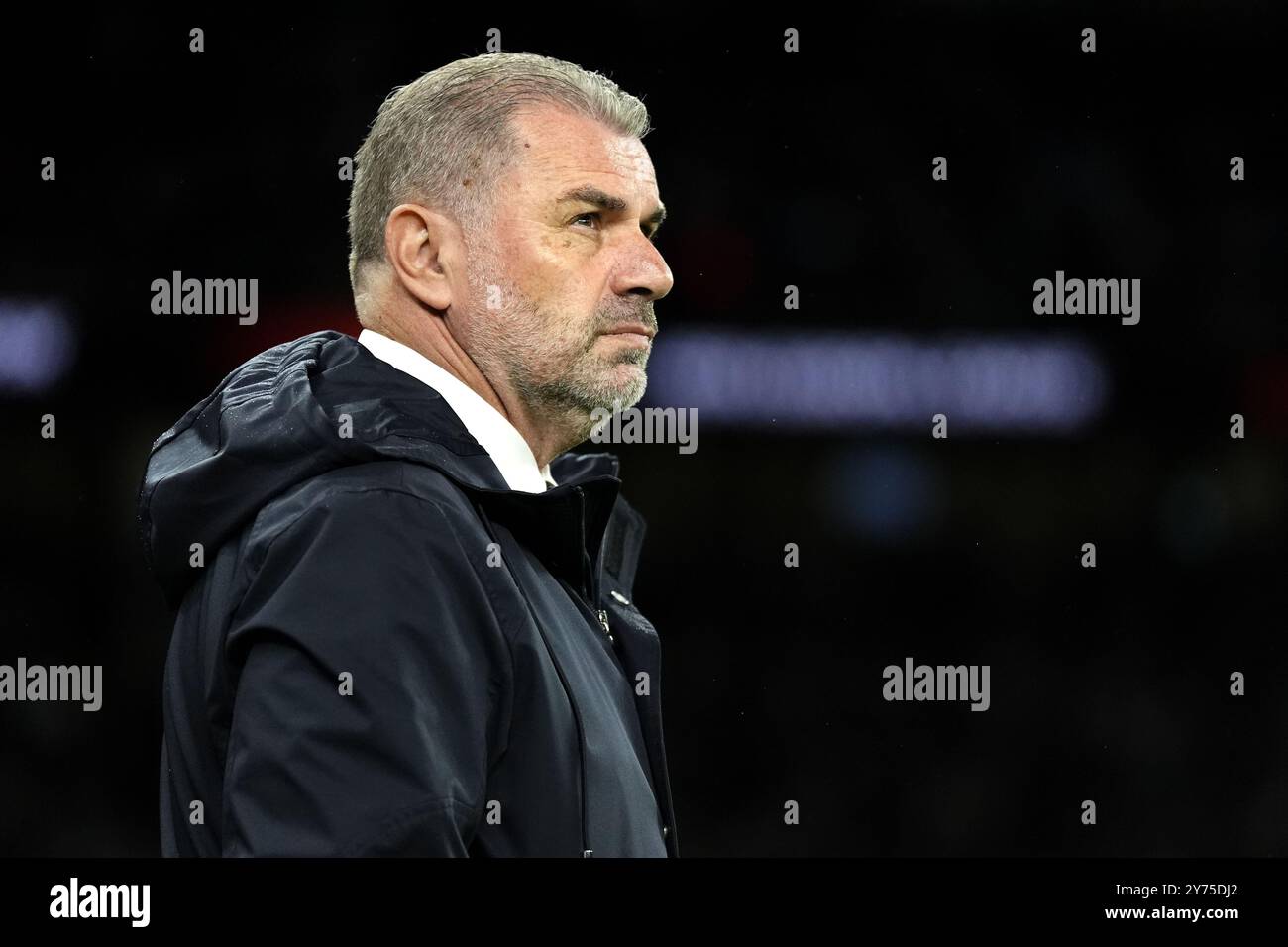 Foto del file del 26-09-2024 del manager del Tottenham Hotspur Ange Postecoglou, che ritiene che la gestione si sia trasformata in un lavoro "ancora più impossibile" ed ha espresso la sua simpatia per la controparte del Manchester United Erik Ten Hag. Data di pubblicazione: Sabato 28 settembre 2024. Foto Stock