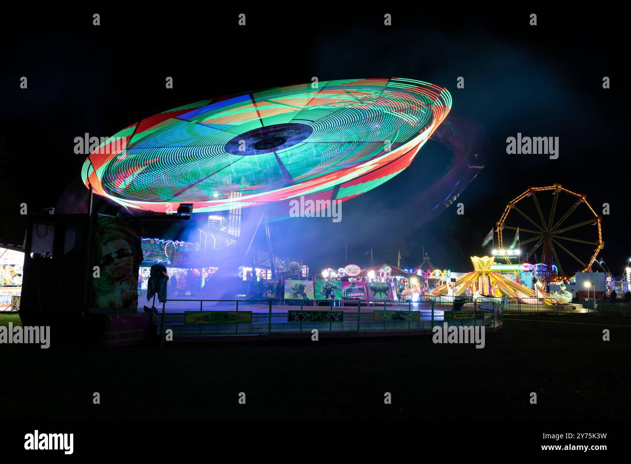 Wallingford Fun Fair at Night - venerdì 27 settembre 2024 Foto Stock