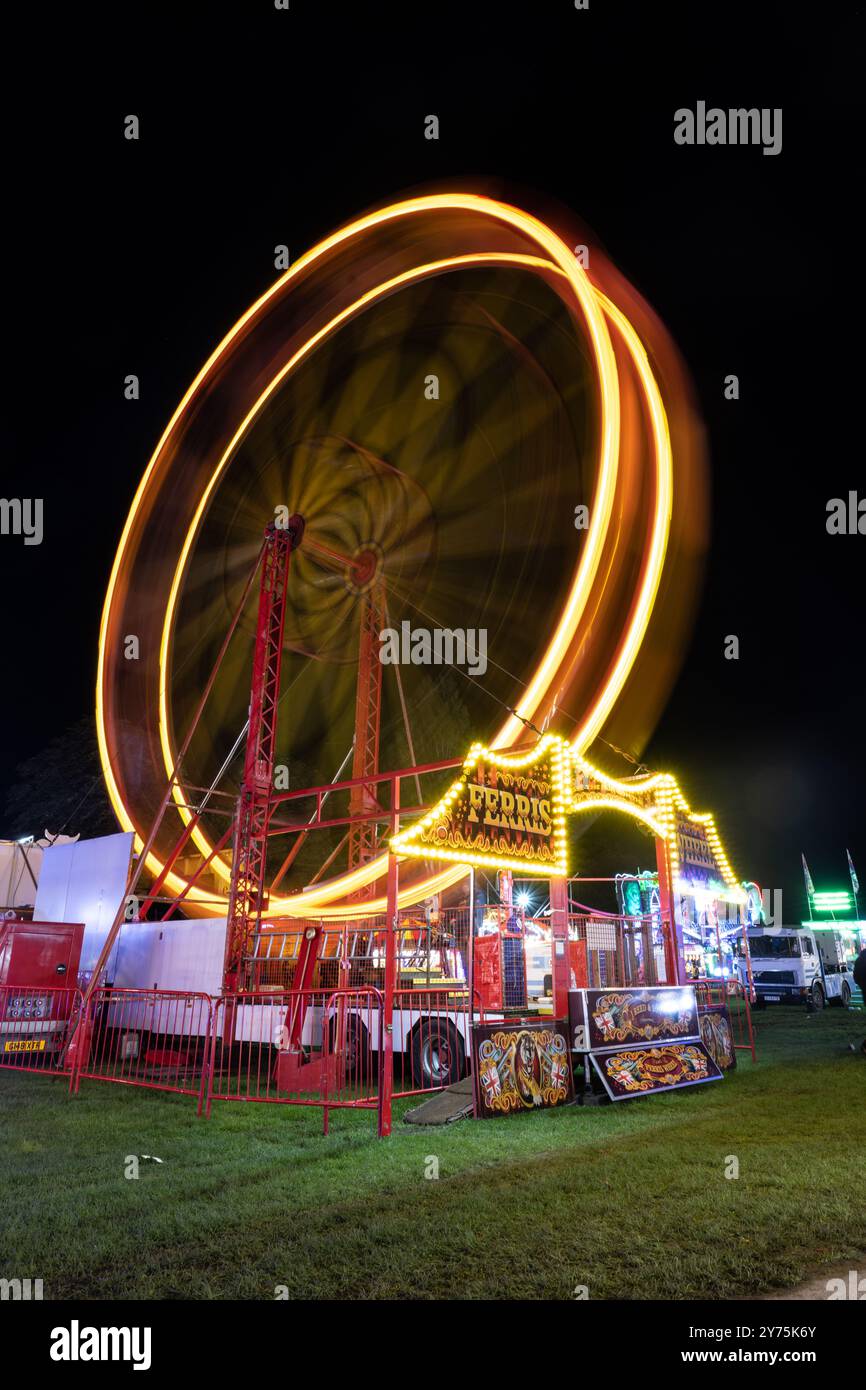 Wallingford Fun Fair at Night - venerdì 27 settembre 2024 Foto Stock