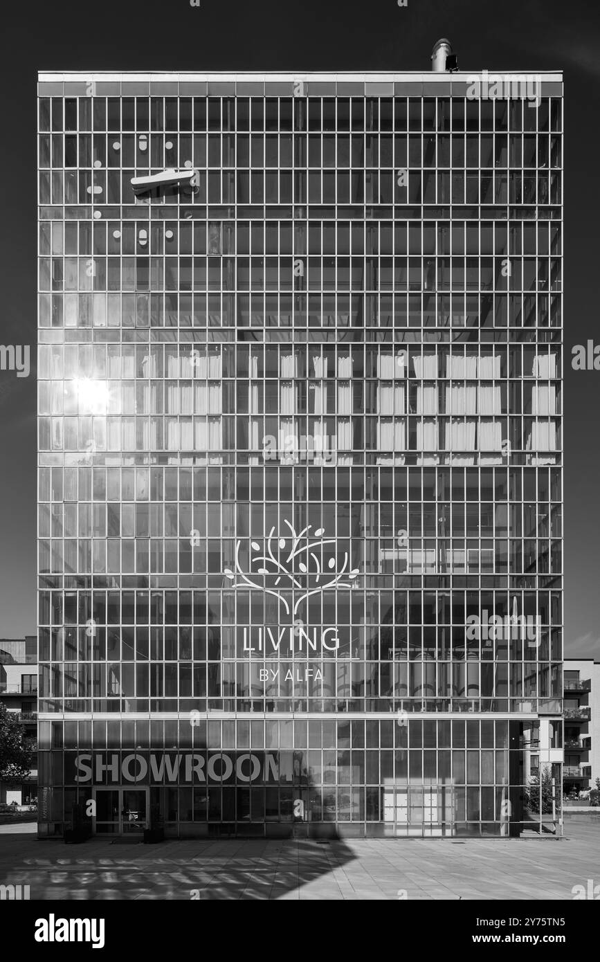 Kaffetårnet (The Coffee Tower), torrefazione di caffè, progettata da Bent Mackeprang & Thorkel Klerk per la catena di supermercati Irma, 1968; Rødovre, Danimarca Foto Stock