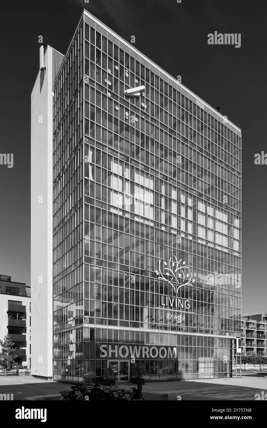 Kaffetårnet (The Coffee Tower), torrefazione di caffè, progettata da Bent Mackeprang & Thorkel Klerk per la catena di supermercati Irma, 1968; Rødovre, Danimarca Foto Stock