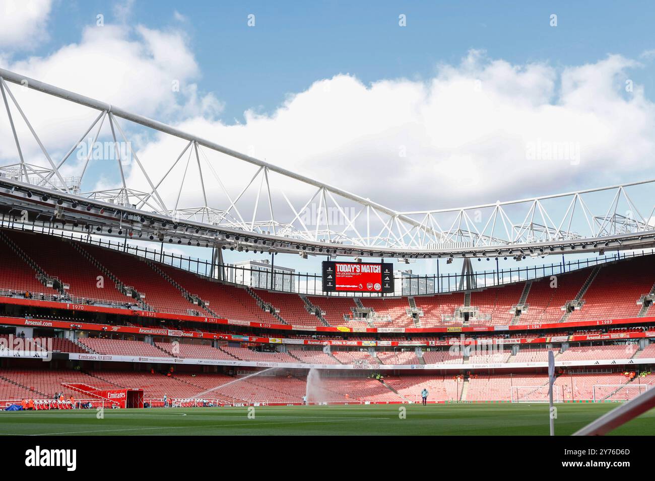 Londra, Regno Unito. 28 settembre 2024. Vista generale dello stadio durante la partita di Premier League tra Arsenal FC e Leicester City FC all'Emirates Stadium, Londra, Inghilterra, Regno Unito il 28 settembre 2024 Credit: Every Second Media/Alamy Live News Foto Stock