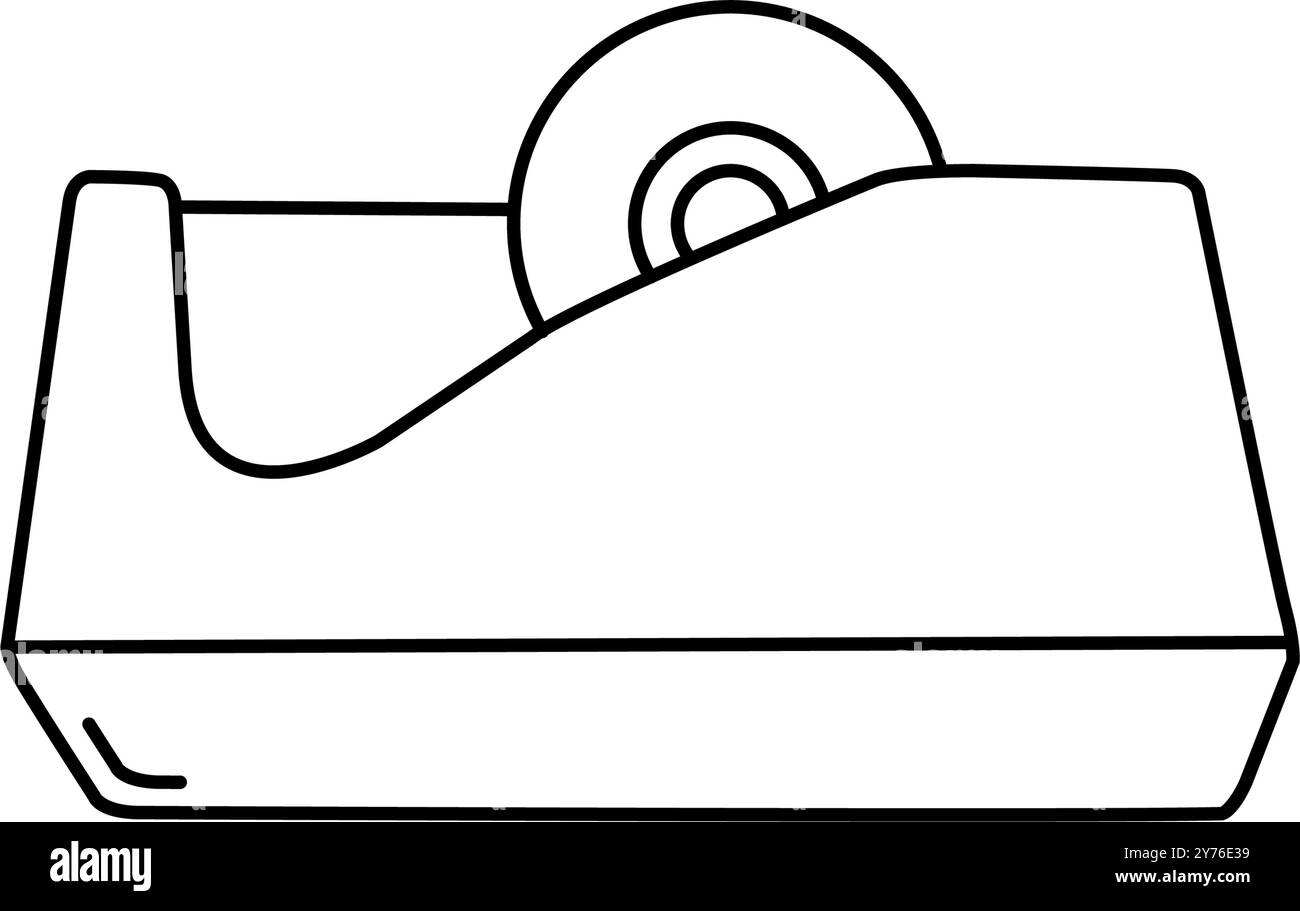 Icona Tape Cutter Outline. illustrazione del disegno vettoriale Illustrazione Vettoriale