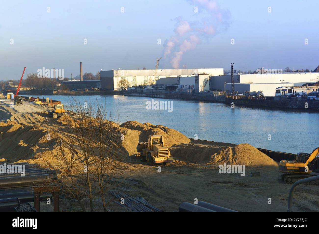 Costruzione di uno stadio sportivo, ob'eta, costruzione dello stadio Foto Stock