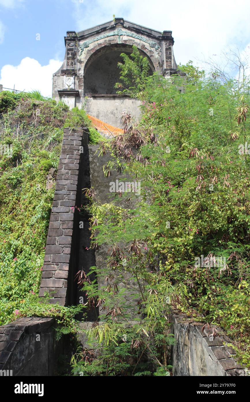 Castello d'acqua sul canale di Gueydon a Fort de France, Martinica Foto Stock