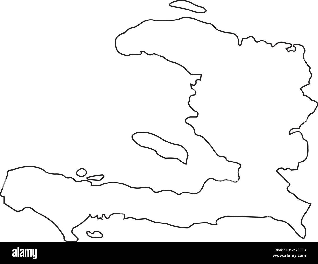 mappa di Haiti illustrazione vettoriale simbolo disegno Illustrazione Vettoriale