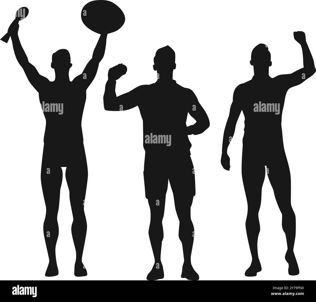 Athelete silhouette Celebration regala una medaglia sul podio Illustrazione Vettoriale