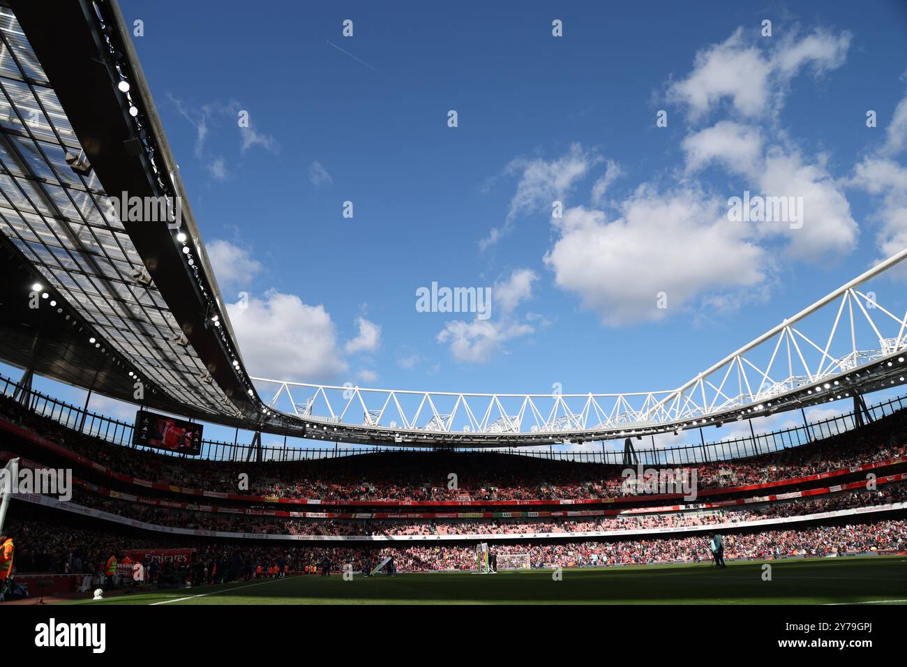 Londra, Regno Unito. 28 settembre 2024. Vista generale alla partita Arsenal vs Leicester City EPL, all'Emirates Stadium, Londra, Regno Unito il 28 settembre 2024. Crediti: Paul Marriott/Alamy Live News Foto Stock