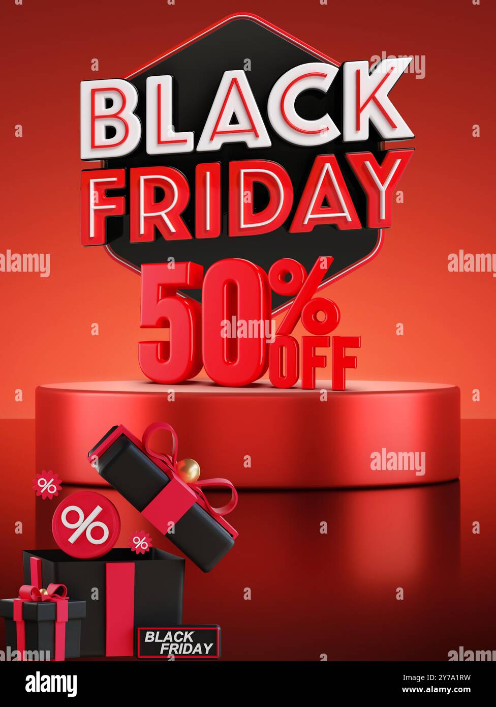 Sconti del Black Friday fino al 50% Illustrazione Vettoriale