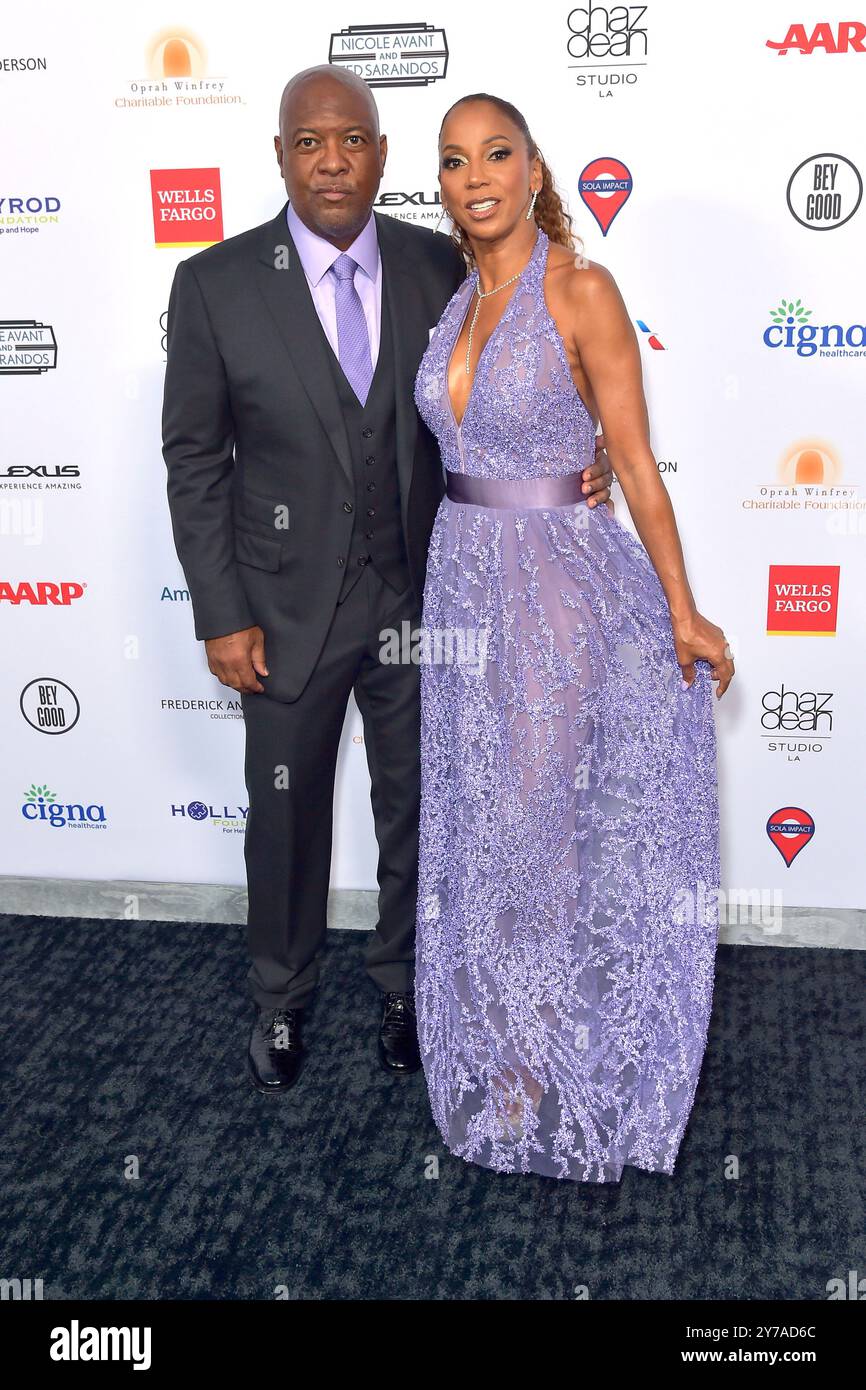 Rodney Peete mit Ehefrau Holly Robinson Peete bei der HollyRod Foundation DesignCares Gala im Rolling Greens DTLA. Los Angeles, 28.09.2024 Foto Stock