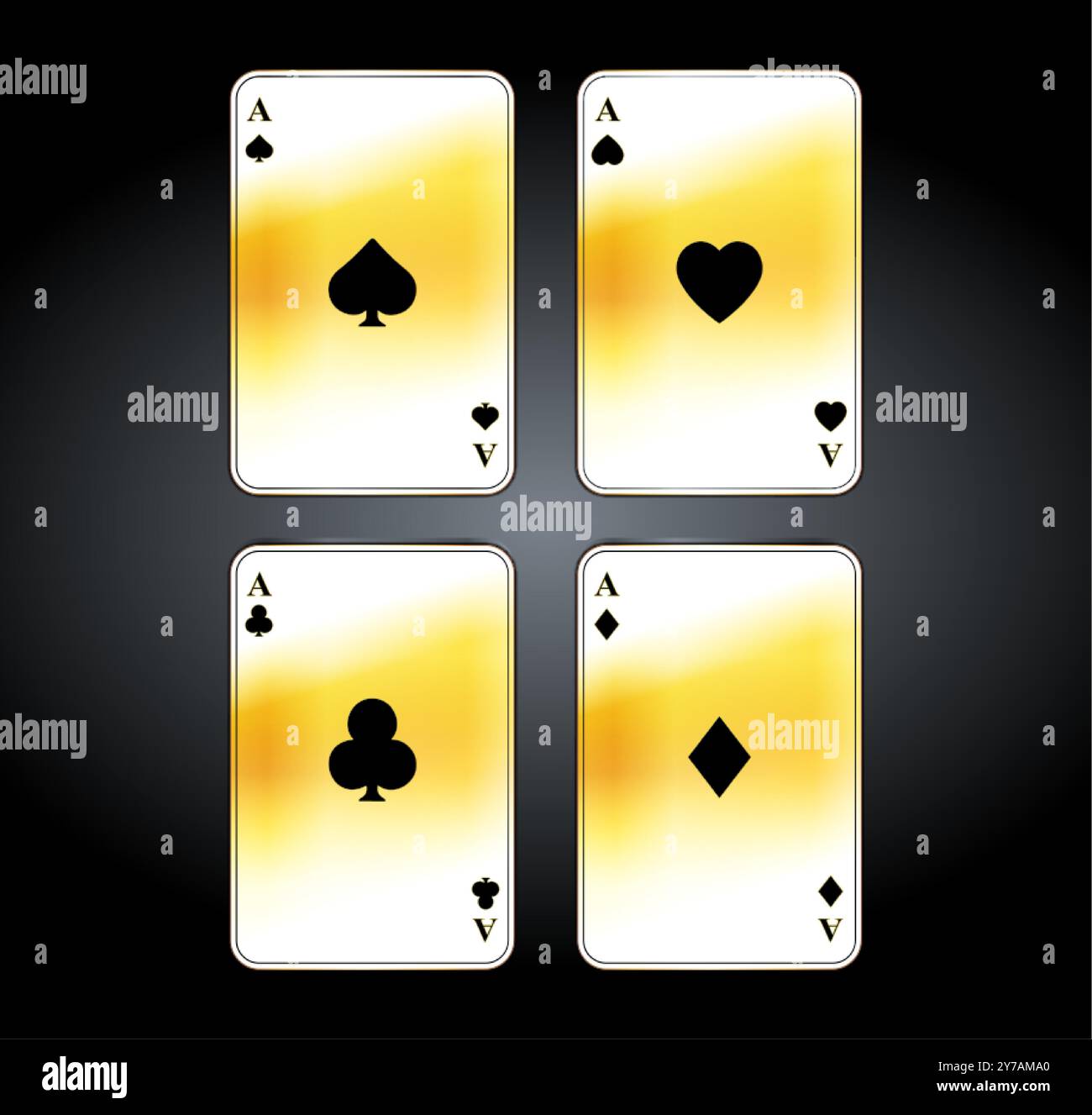 Set di assi per carte da gioco Illustrazione Vettoriale