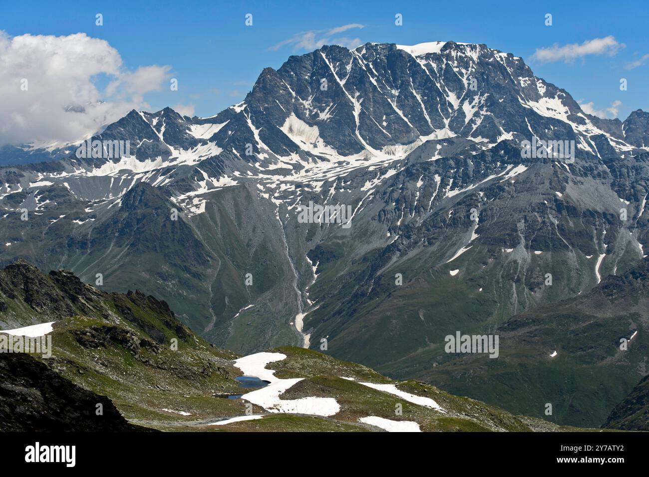 Gipfel Mont Velan in den Walliser Alpen, Bourg-Saint-Pierre, Wallis, Schweiz *** picco del Mont Velan nelle Alpi Vallese, Bourg-Saint-Pierre, Vallese, Switz Foto Stock