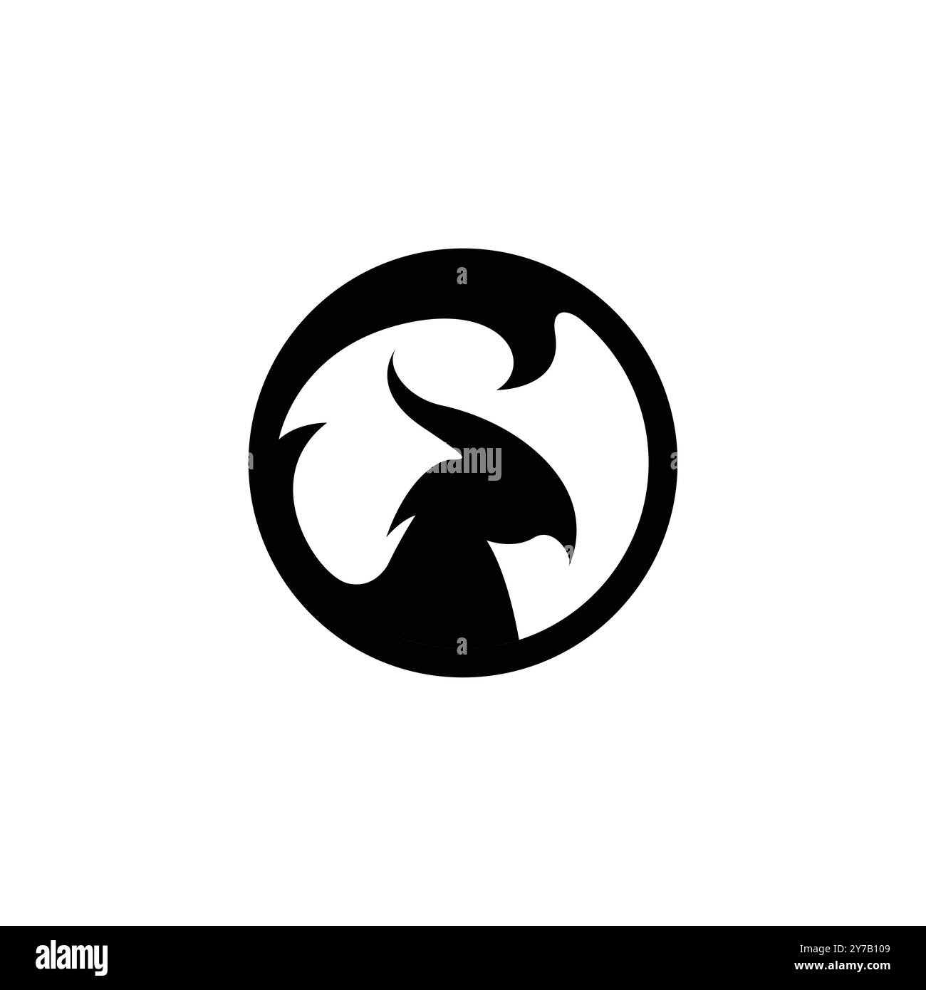 Modello di design del logo phoenix astratto. Majesty abstract Phoenix logo design vettore concettuale, modello logo Flying Eagle Illustrazione Vettoriale