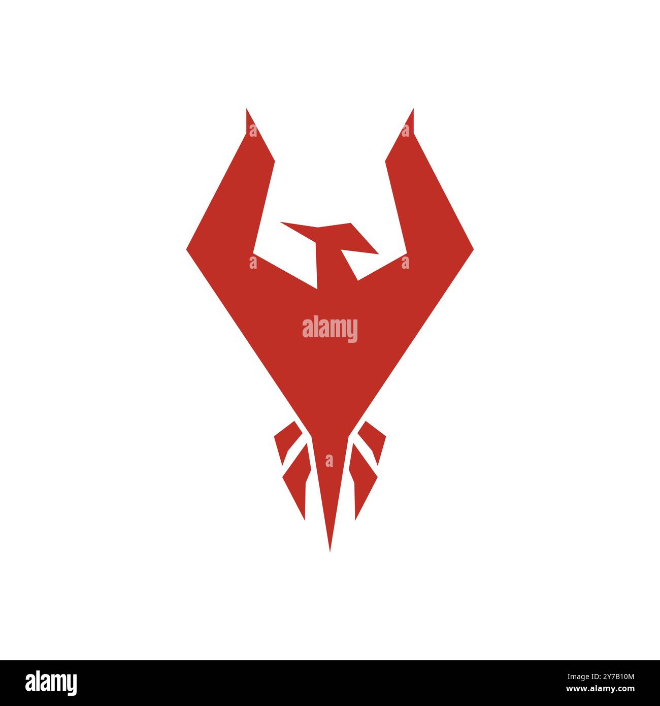 Modello di design del logo phoenix astratto. Majesty abstract Phoenix logo design vettore concettuale, modello logo Flying Eagle Illustrazione Vettoriale