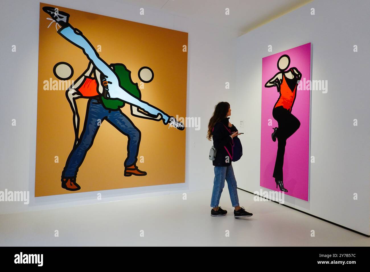 Moco Museum Londra Regno Unito. Di Julian Opie. Foto Stock