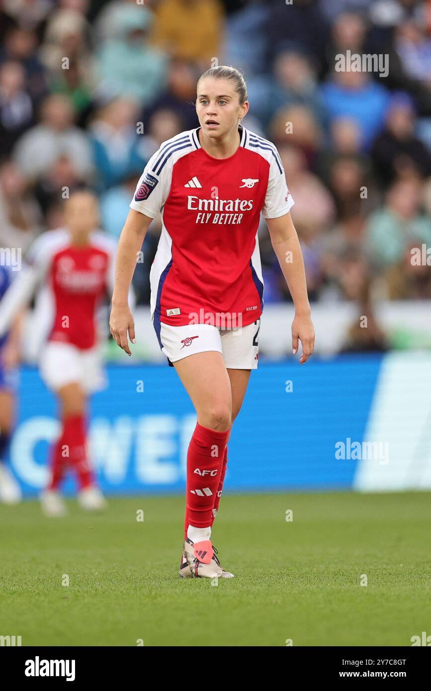 LEICESTER, REGNO UNITO, 29 SETTEMBRE 2024. Alessia Russo dell'Arsenal durante la partita di calcio Barclays fa Womens Super League tra Leicester City e Arsenal al King Power Stadium di Leicester, Inghilterra. (Crediti: James Holyoak / Alamy Live News) Foto Stock