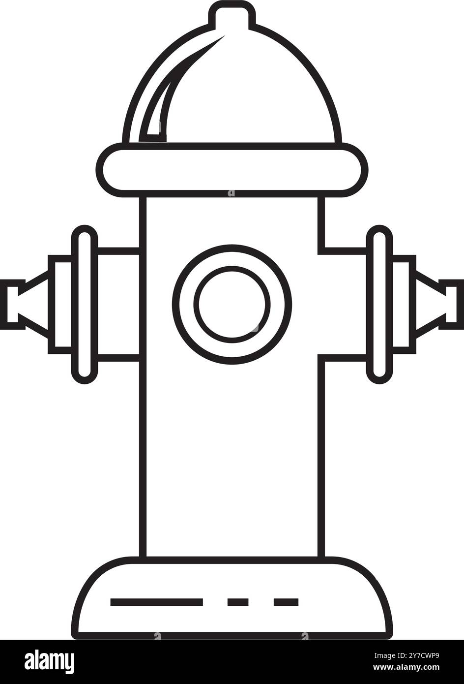 disegno del logo con illustrazione vettoriale dell'icona dell'idrante antincendio Illustrazione Vettoriale