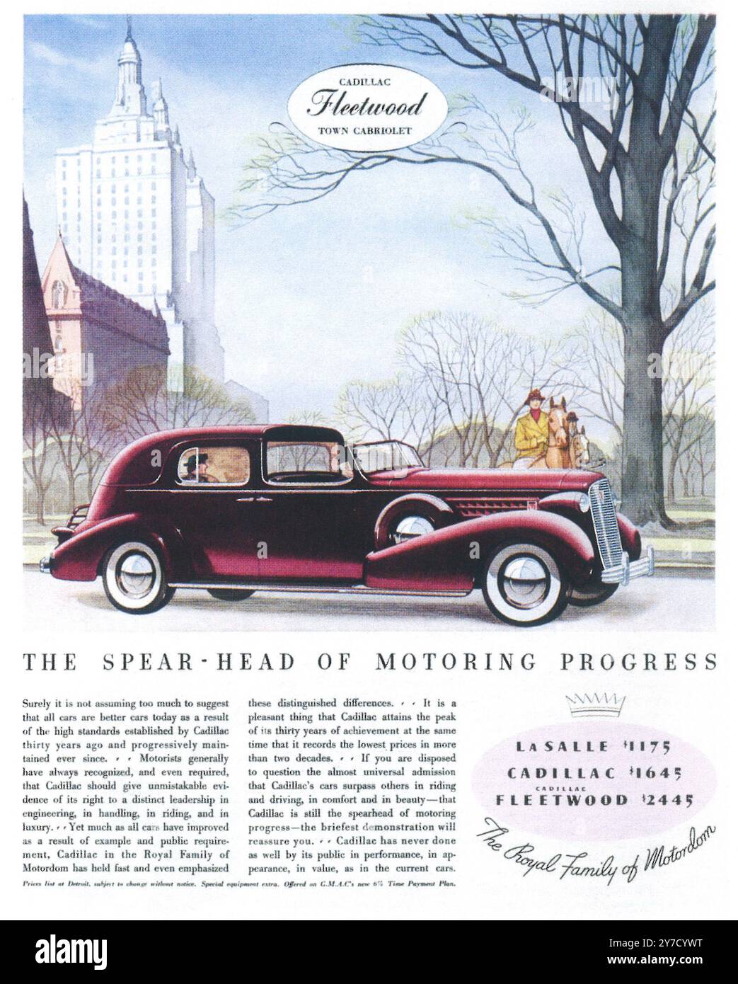 1936 Cadillac-Fleetwood Town Cabriolet ad Foto Stock