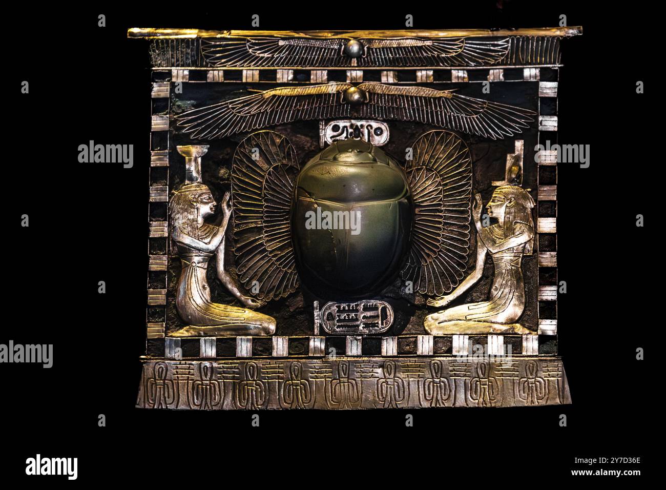 Gioielli dalla tomba di Sheshonq II dalla mostra: Ramses the Great e l'oro dei faraoni, Colonia, Renania settentrionale-Vestfalia, Germania, E. Foto Stock