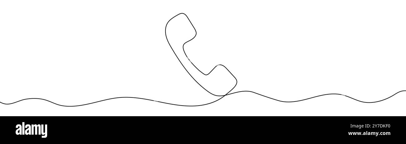 Linee continue spazio telefonico per il testo. Telefono. Illustrazione Vettoriale