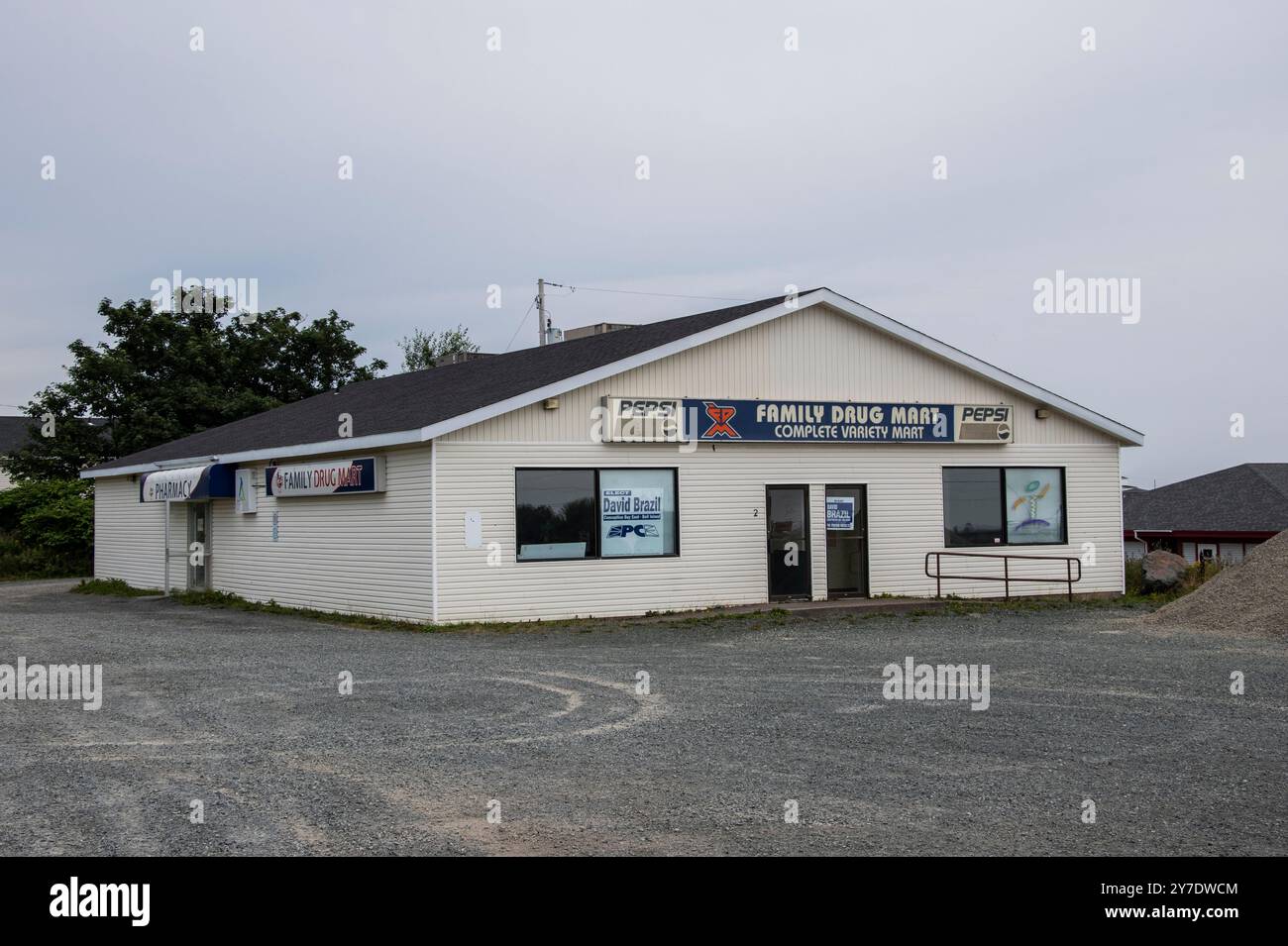 Family Drug Mart su Petries Hill a Wabana, Bell Island, Newfoundland & Labrador, Canada Foto Stock