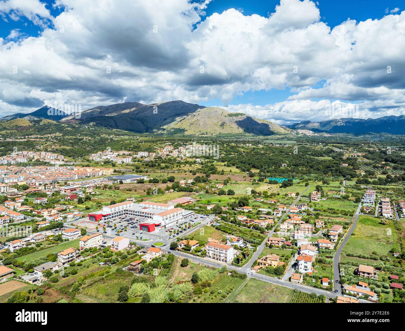 Scalea da un drone, Cosenza, Calabria, Italia Foto Stock