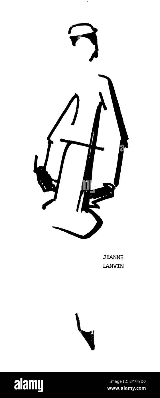 La forma delle cose a venire, la forma di questa donna invernale di anni, se Parigi può esercitare la sua consueta autorità. Sono le linee generali per le mode di Jean Desses (linea S) e Jeanne Lanvin sulla destra. 30 luglio 1964 Foto Stock