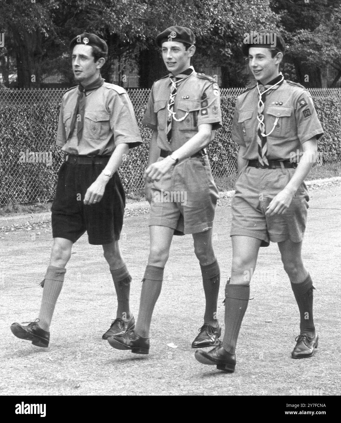 Boy scout tre fratelli di Hayes, Kent - 16 ottobre 1962 Foto Stock