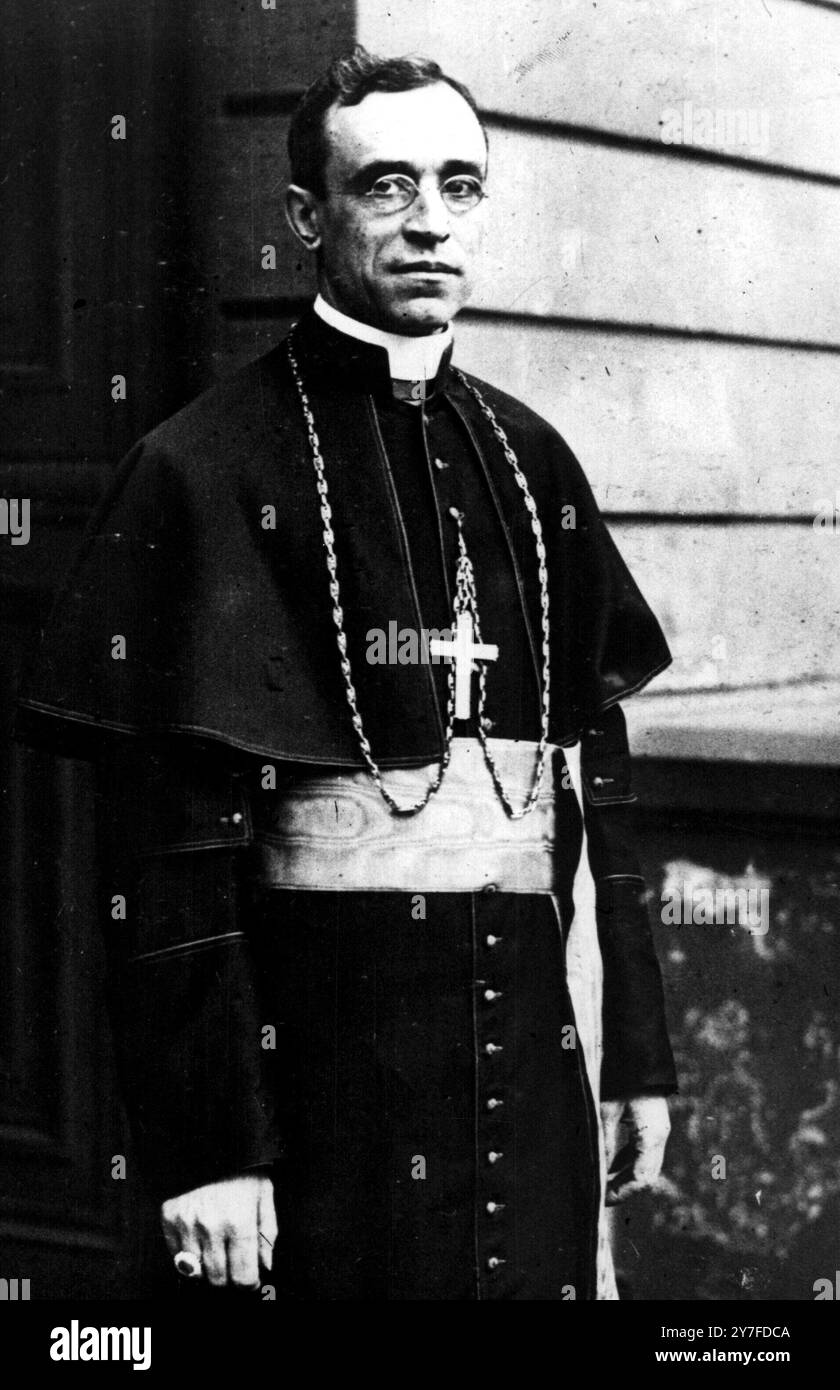 Papa Pio XII, poi cardinale Eugenio Pacelli, preso alla fine del 1929, fu eletto papa nel marzo 1939. Foto Stock