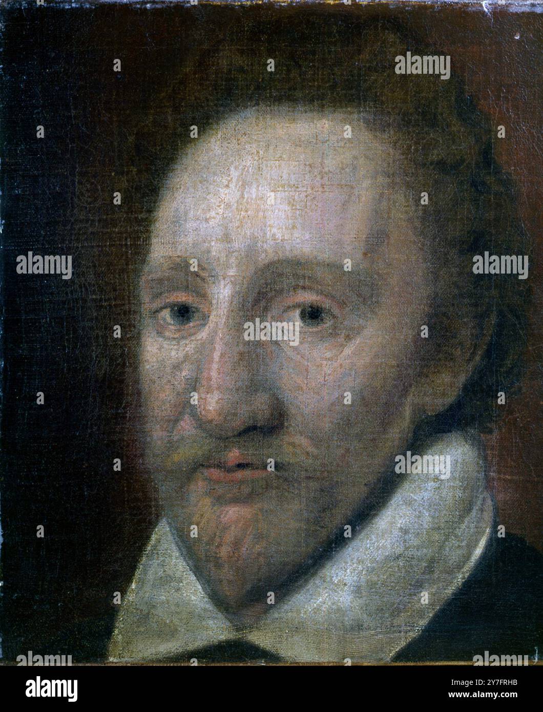 Sir Richard Burbage (1567 circa – 13 marzo 1619) è stato un attore e proprietario di teatro. Burbage proveniva da una famiglia di recitazione ed era un attore popolare all'età di 20 anni. Dopo la morte di suo padre James Burbage intorno al 1598, Richard e suo fratello Cuthbert intervennero per salvare gli interessi della famiglia in due teatri di Londra, poi legati in cause legali. Il Blackfriars Theatre che tenevano, l'altro, chiamato semplicemente The Theatre fu smantellato quando non furono in grado di risolvere i termini per un nuovo contratto di locazione con Giles Allen, il proprietario terriero. Le travi, i pali e gli altri resti del Teatro furono spostati in una nuova posizione su t Foto Stock