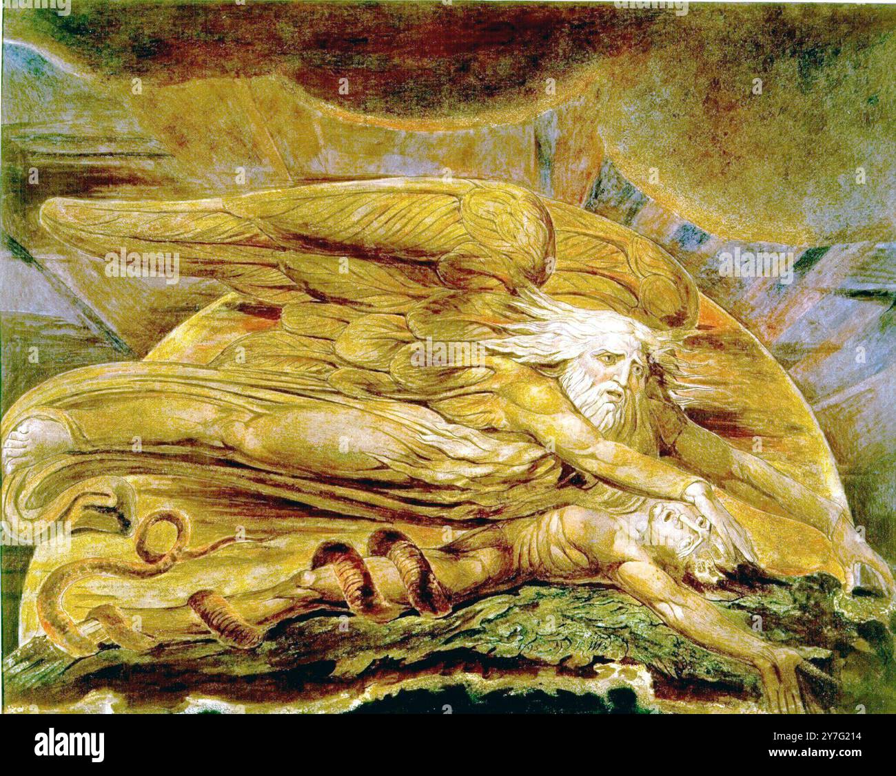 God Creating Adam di William Blake 1757 - 1827 British Romantic Writer and Painter and Illustrator ©2006 TopFoto Foto Stock