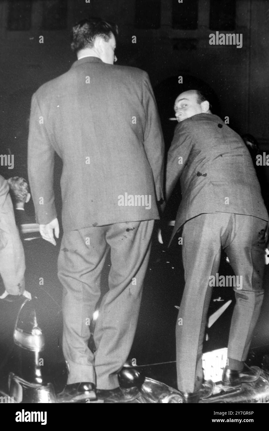 GUARDIE DEL CORPO DEL PRESIDENTE FRANCESE CHARLES DE GAULLE A LIMA, PERÙ; 30 SETTEMBRE 1964 Foto Stock