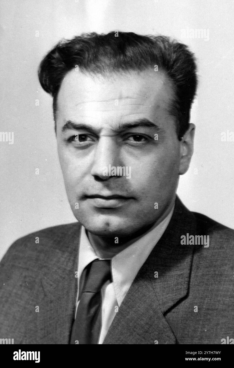 ARTU STAREWICZ - RITRATTO DEL POLITICO POLACCO, MEMBRO DEL GABINETTO DI GOVERNO A VARSAVIA; 30 LUGLIO 1964 Foto Stock