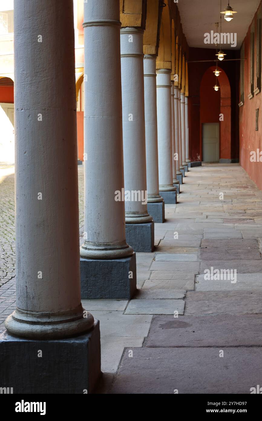 Säulen im Schloss Wolfenbüttel Deutschland Niedersachsen Germania Foto Stock